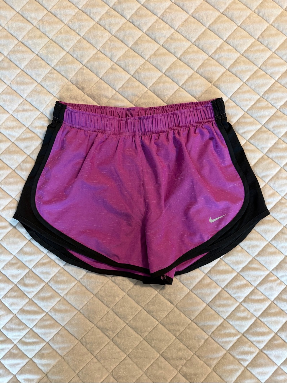 Nike Dri-Fit purple and black athletic shorts - size medium
